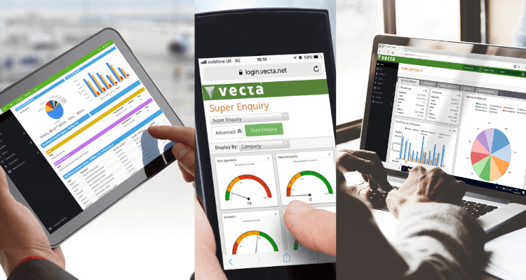 Vecta on tablet, mobile and desktop